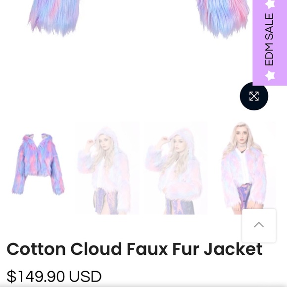 TheLumiShop Colorful Faux Fur cropped rave Jacket - Picture 2 of 4